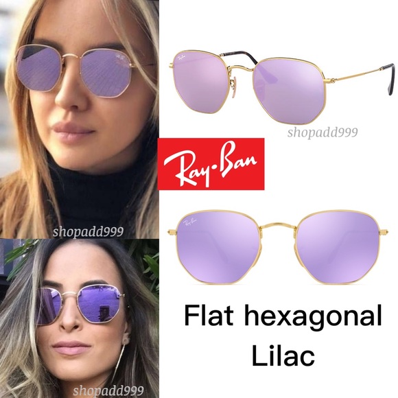 ray ban hexagonal lilac